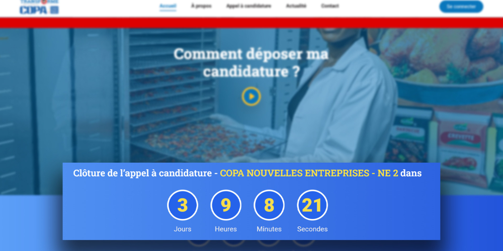 COPA NE cohorte 2 : dernière chance accordée aux retardataires pour finaliser la candidature